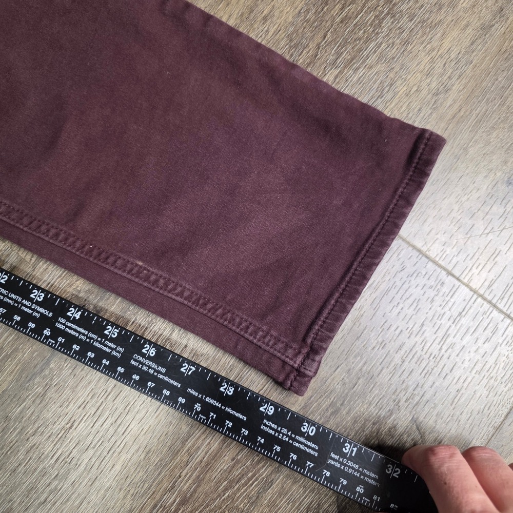 Banana Republic 35x32 Traveler Pants Mens Burgundy Excellent Slim Fit Chinos - Picture 2 of 6
